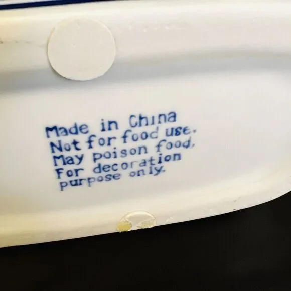 14.5” Tall Blue White Chinoiserie Floral Flower Leaf Porcelain Vase Unique Form